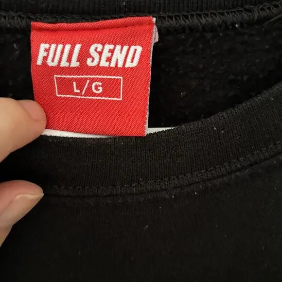 Full Send Nelk Boys Reaper Crewneck Sweatshirt Misfits Homage Size Large - Picture 3 of 5